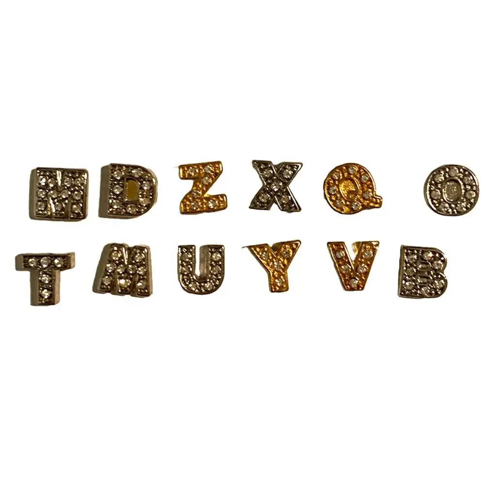 Lot 100+ Floating Locket Jewelry Charms Gold Silver Alphabet Initials Letters